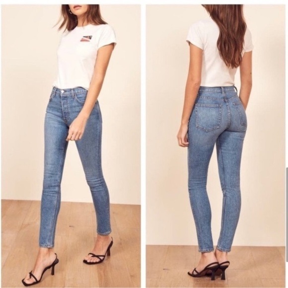 Reformation Denim - Reformation Jeans Serena High Skinny Jeans in Kasai Wash Sz 27